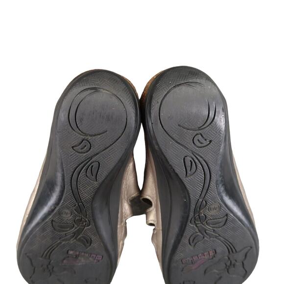Dansko Shoes Womens 40 Sandals Janie Slip On Metallic Leather Adjustable Straps - Picture 12 of 16